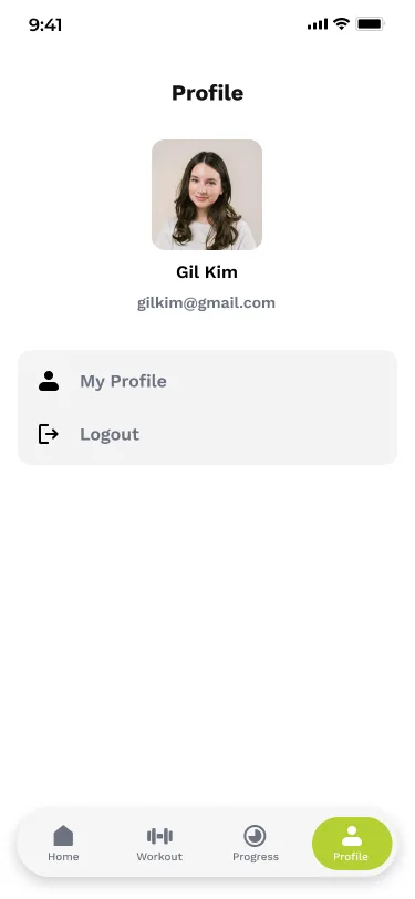 MVP Development app screen